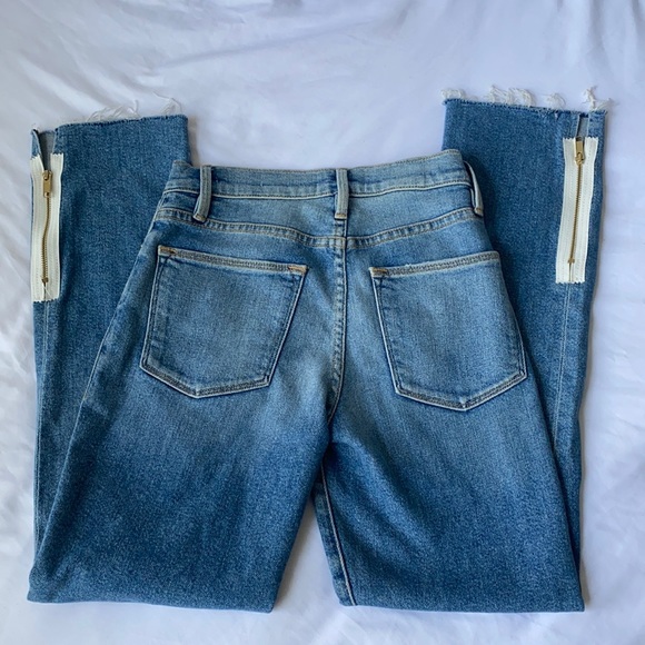 FRAME Denim Le High Straight Zipper Jeans - Picture 8 of 12
